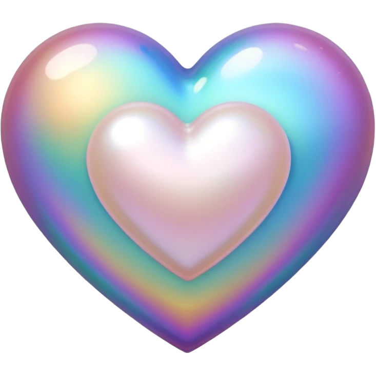 heart with a pearl texture emoji