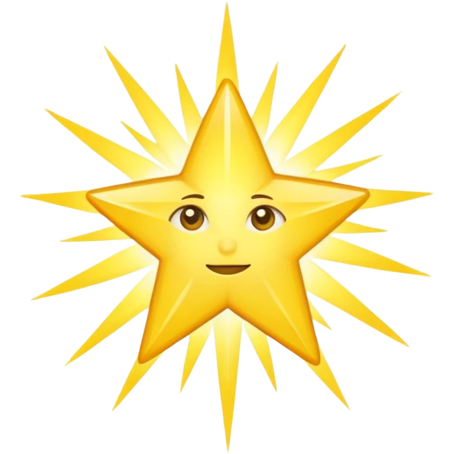 star with long rays without face  emoji