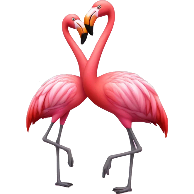 flamingo with second flamingo  emoji