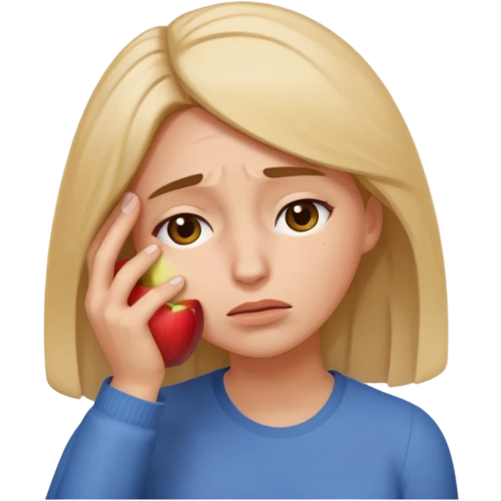 woman collapsing with hand on forehead, simple, apple style emoji emoji