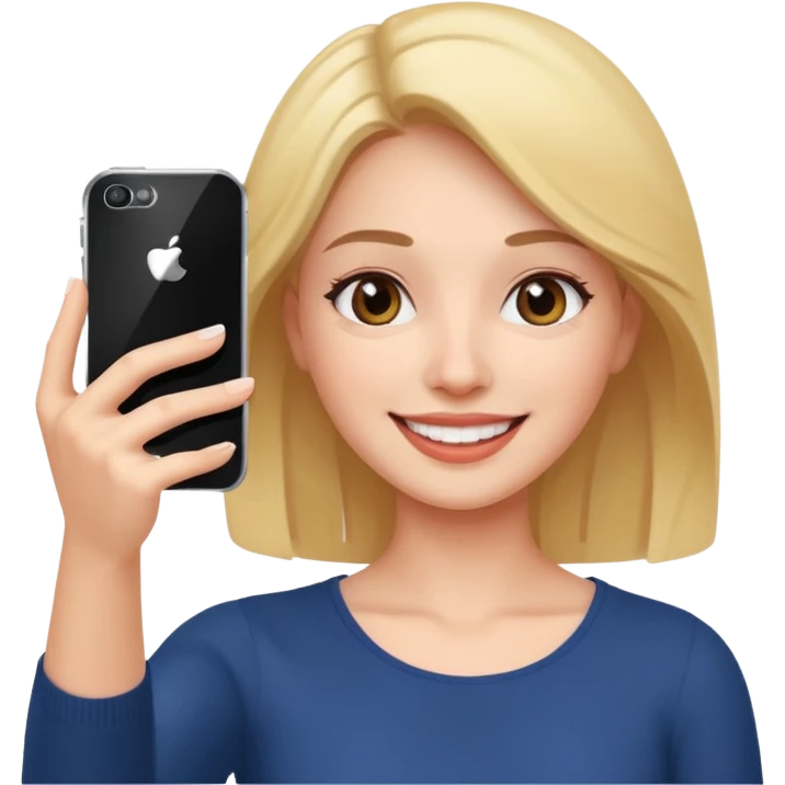 female taking selfie emoji
