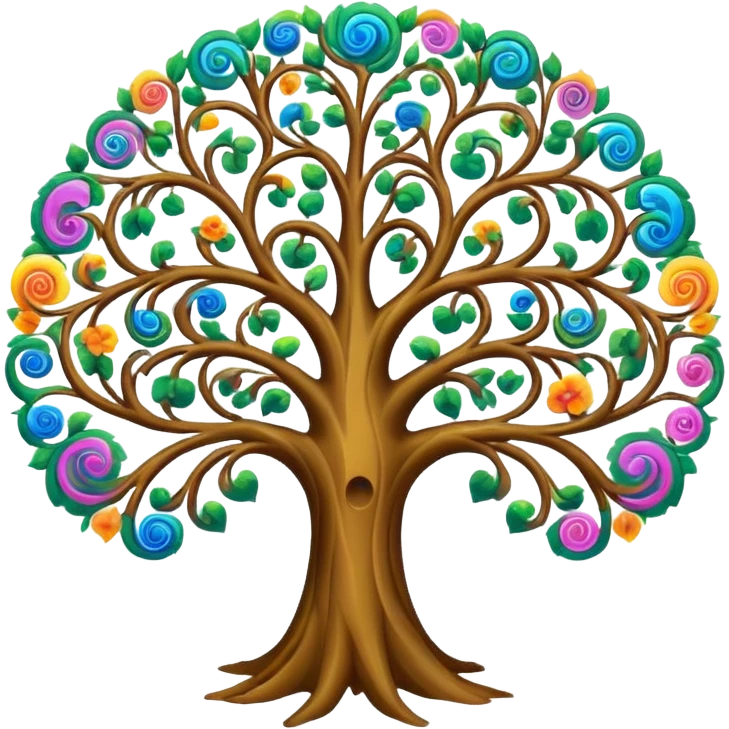 Psychedelic meditation tree emoji