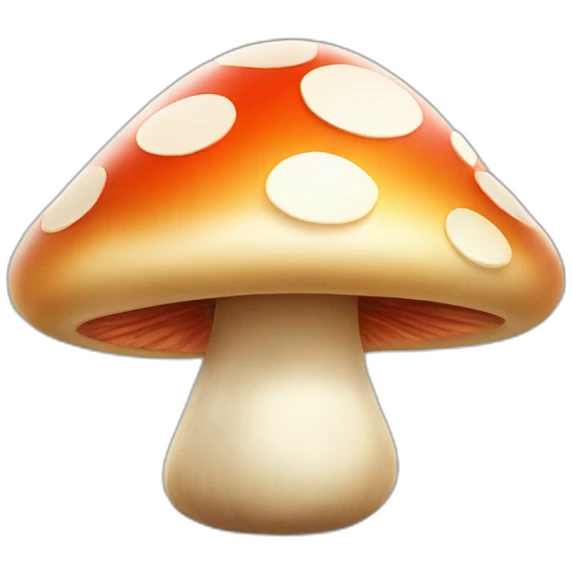 Smiling mushroom emoji