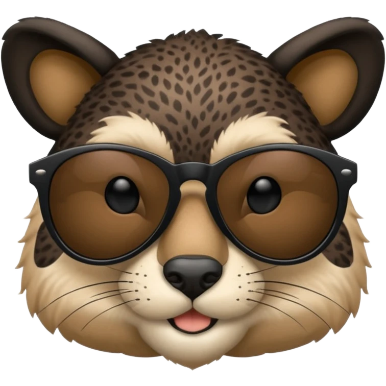 animal wtih black sunglasses  emoji