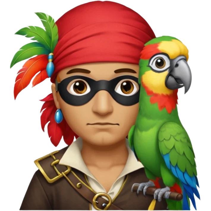 pirate and parrot emoji