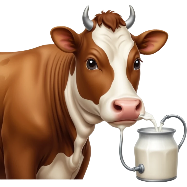 Cow getting milked emoji