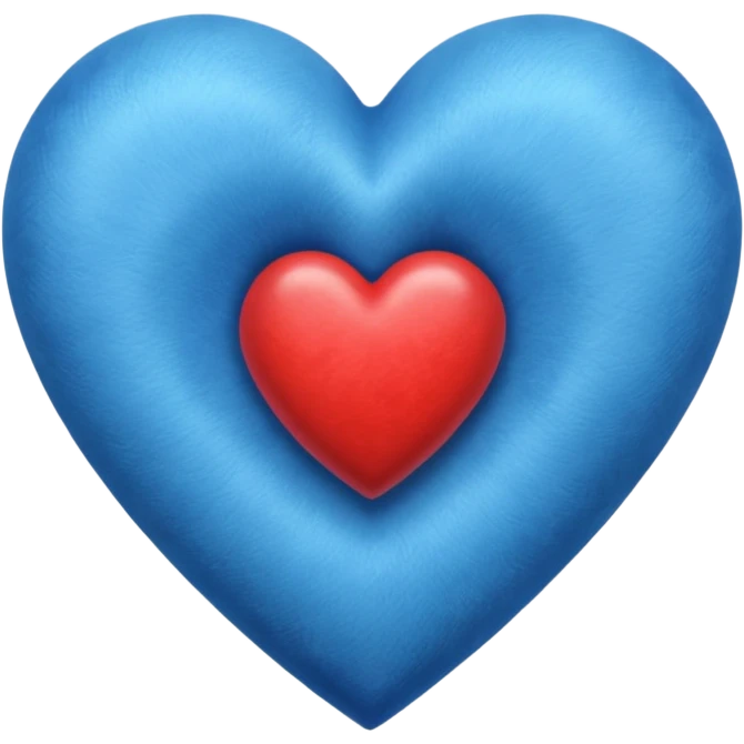 heart with a velvet blue center emoji