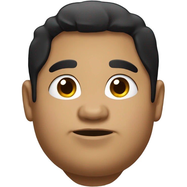 fat person with black hair emoji