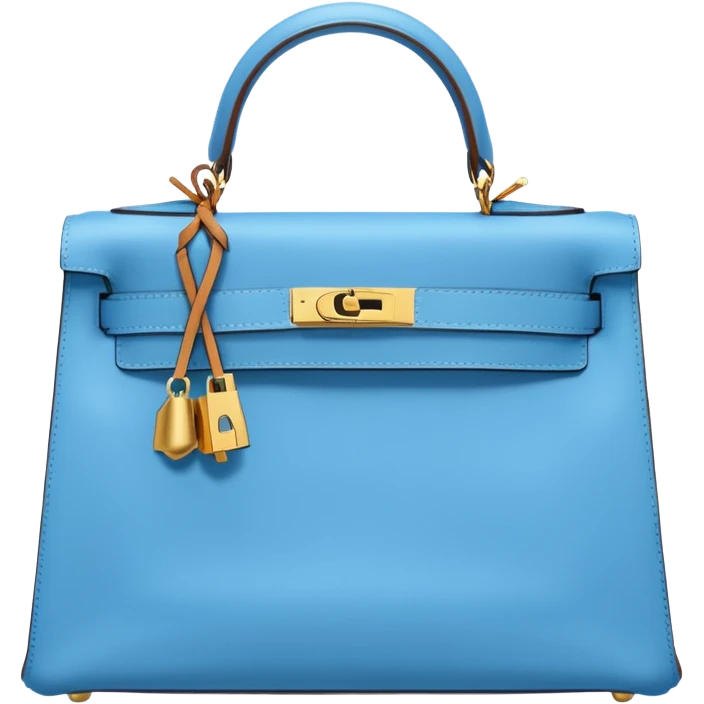 hermes kelly sky blue color bag  emoji