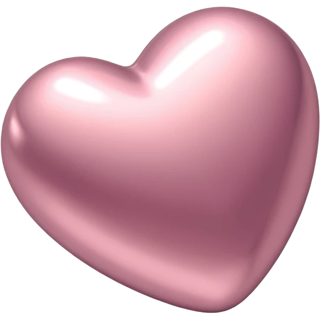 light pink metallic 3d abstract shape emoji