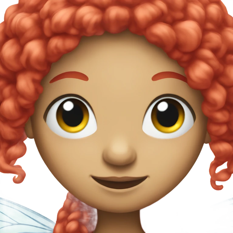 Dragonfly wearing a long red wig emoji