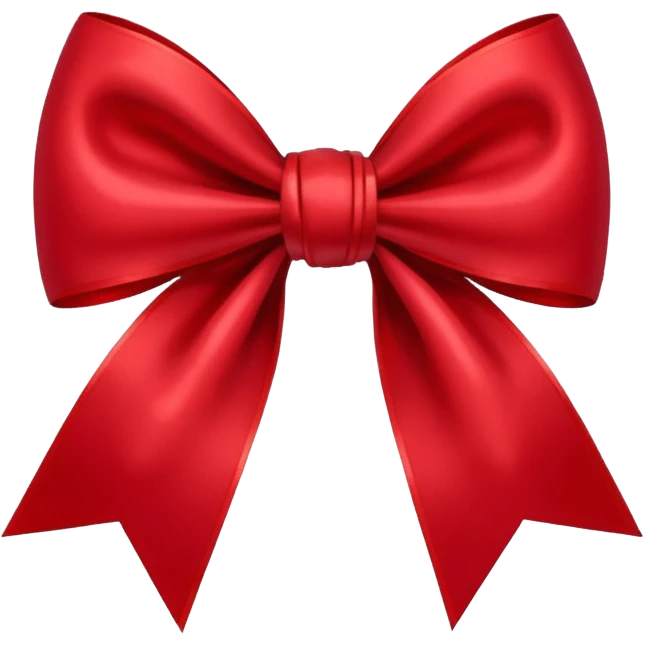 Cherry red bow emoji