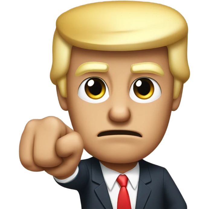 Donald Trump giving the thumbs down emoji