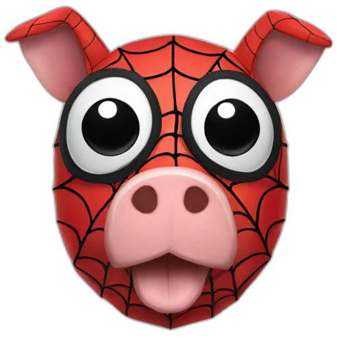 Spiderman-cochon emoji