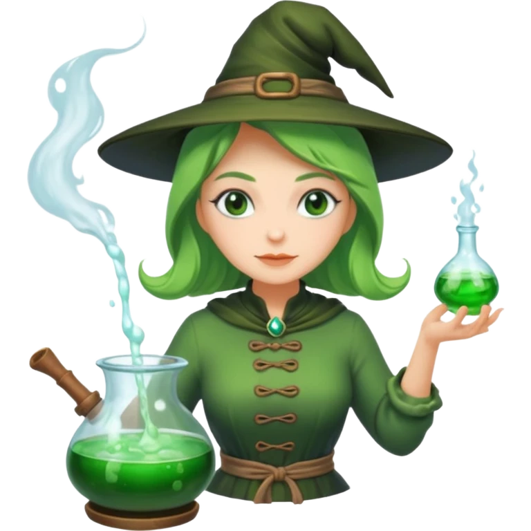 green witch cooking potion emoji