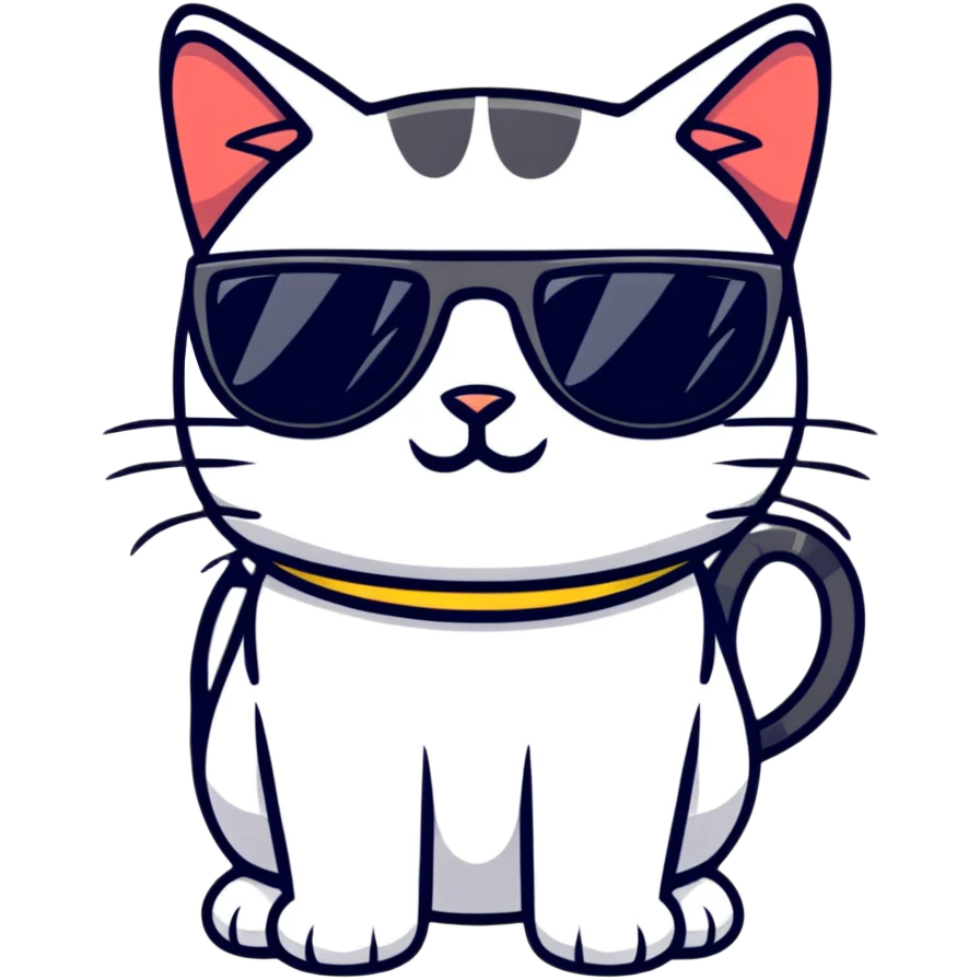 Cat with sunglasses emoji