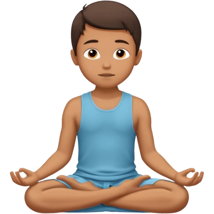 Yoga pause : Boy Breathing 3d Icon with color of D0B8FF
 emoji