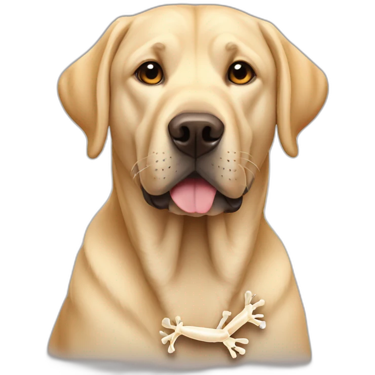 labrador with bones emoji
