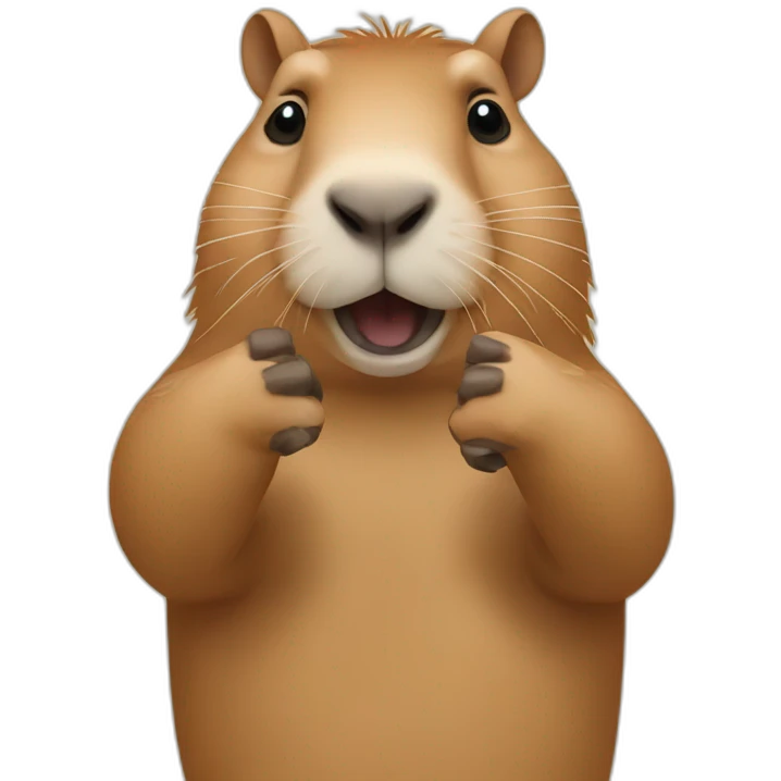 capybara doing italian fingers emoji