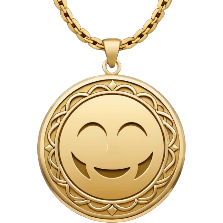 hippie logo necklace emoji