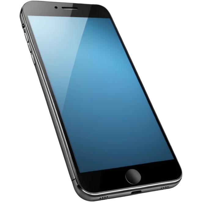 modern smartphone with a blank screen emoji