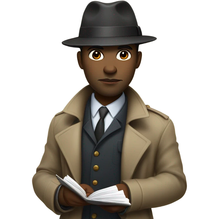 Black detective emoji