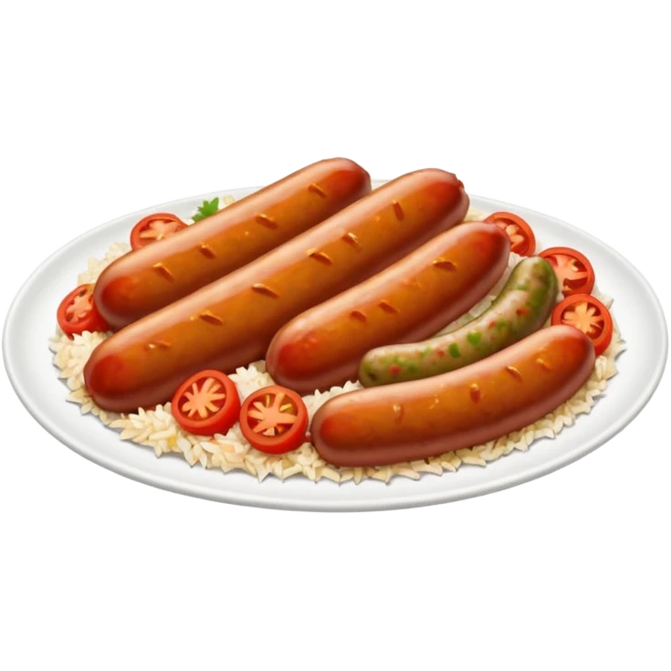 emoji of Rougail saucisse meal. Typical Reunion island meal emoji