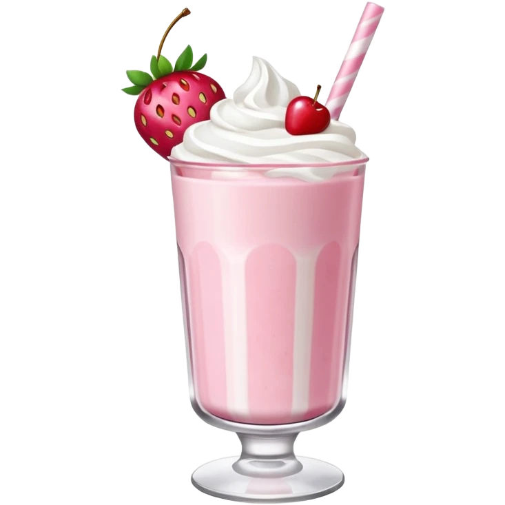 Strawberry milkshake emoji