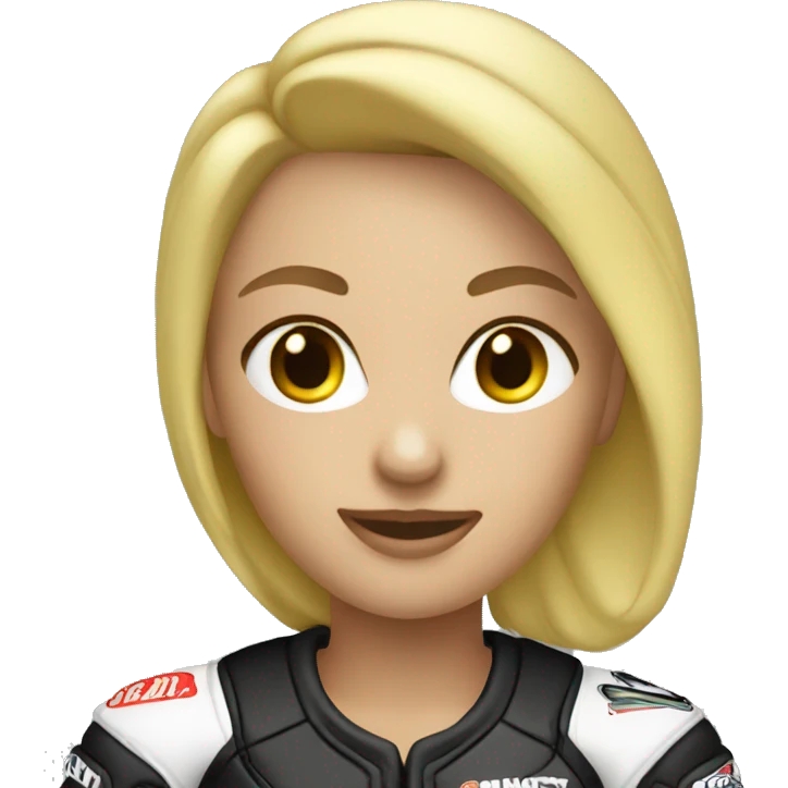 Blonde motocross women emoji