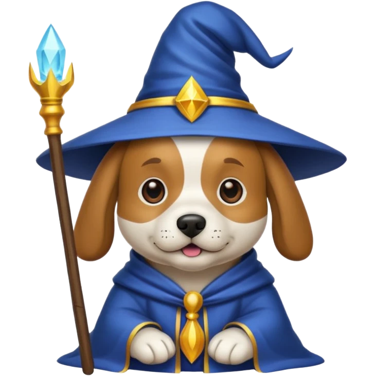 Dog wizard emoji