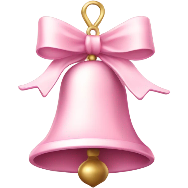 Light pink Christmas bells emoji