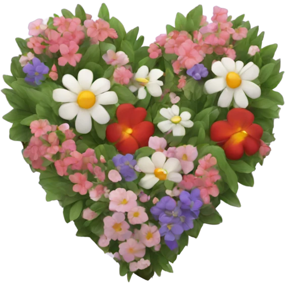 Heart with flowers emoji