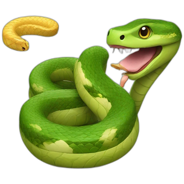 snake eating snack emoji