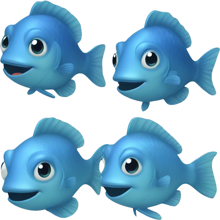 Blue fish emoji