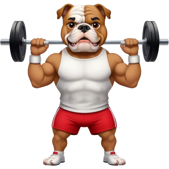 Bulldog working out  emoji