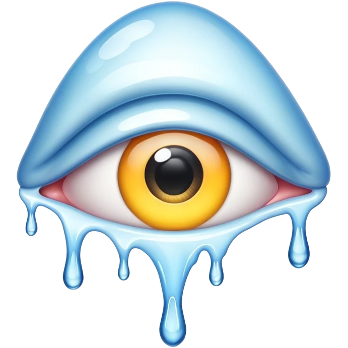 surreal dali style melting eye emoji
