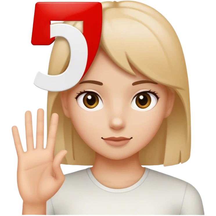 Girl holding up sign with 540 numbers on it  emoji