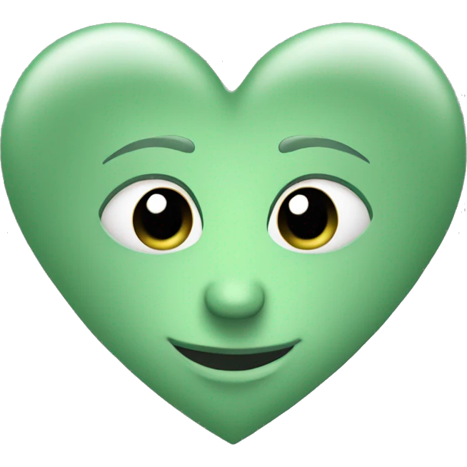 Sage green heart emoji