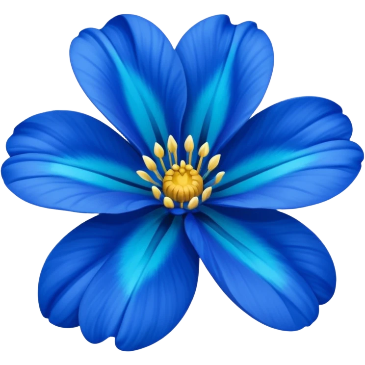 royal blue flower with cyan center emoji