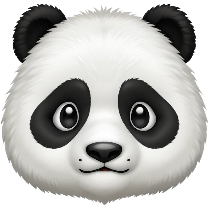 cute panda emoji with a cool expression, flat digital style, isolated on white background, emoji icon style emoji