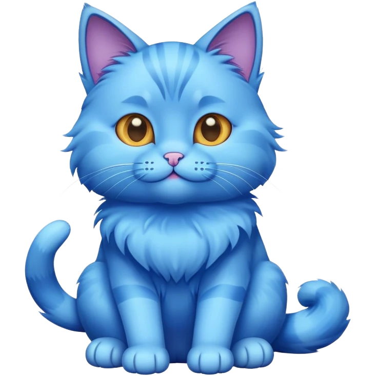 A blue cat emoji