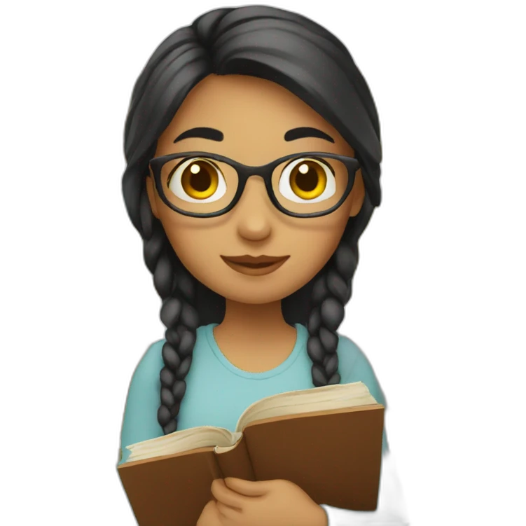 girl-with-books emoji