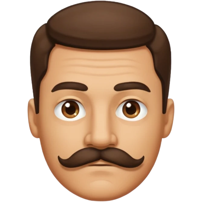 side eye with mustache and raised eyebrow emoji