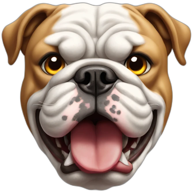 angry english bulldog emoji