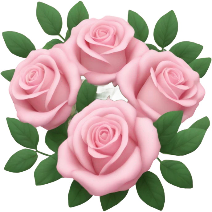bouquet of pastel pink roses emoji
