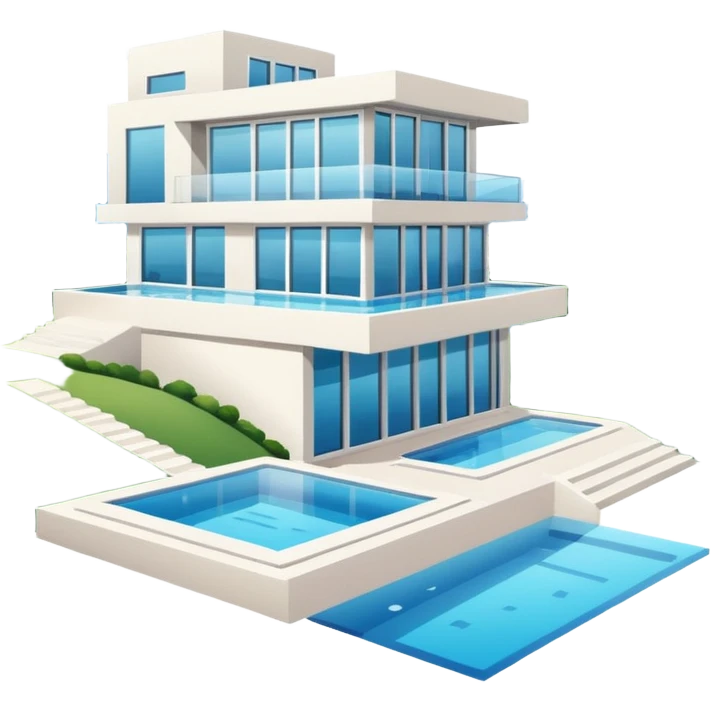 modern house on the hill, with a pool ON THE HILL WITH VIEW OF THE CITY emoji