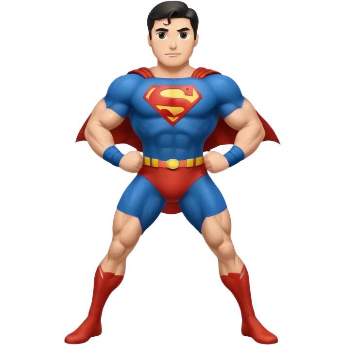 super man with leg emoji