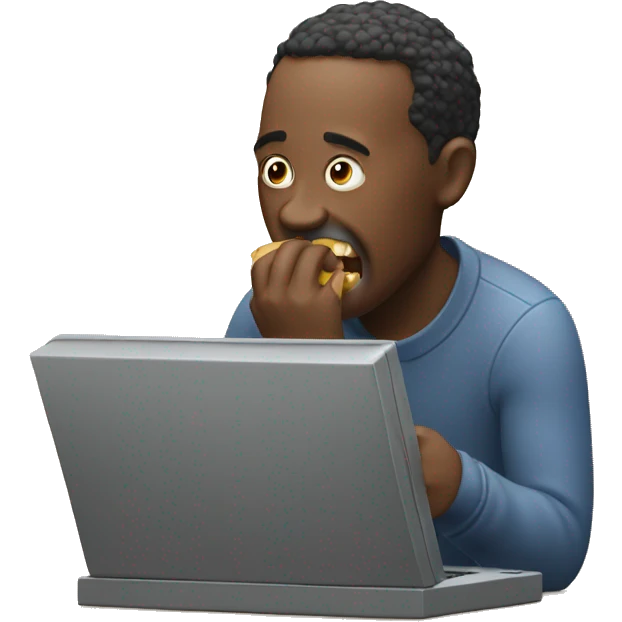 man eating computer  emoji