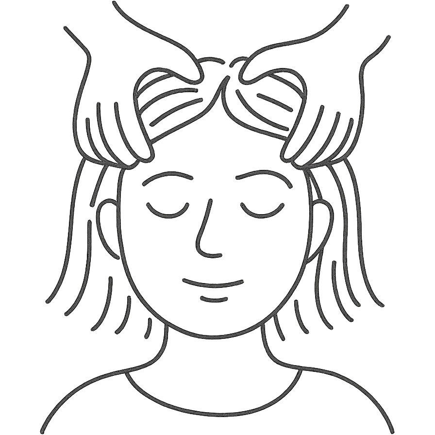 woman head massage emoji
