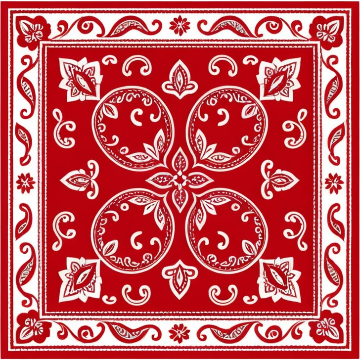 Red paisley bandana emoji
